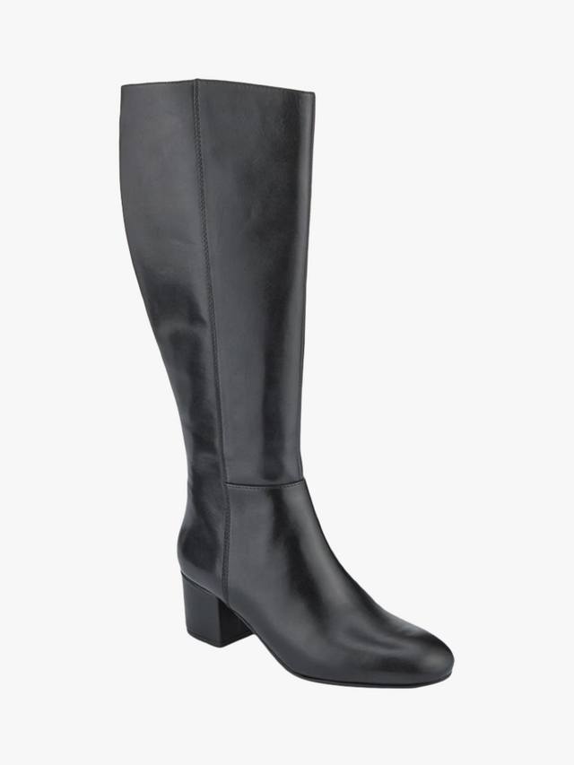 LouLou1 кожаные облегающие высокие сапоги до колена Jones Bootmaker, Black Leather — фото 3