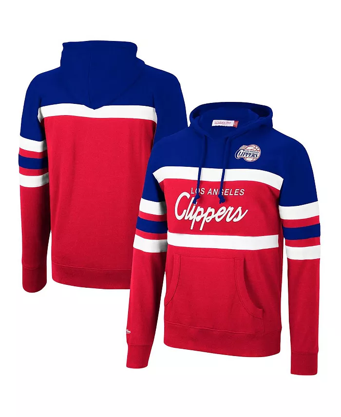 

Мужская толстовка с капюшоном LA Clippers Head Coach, королевского красного цвета Mitchell & Ness