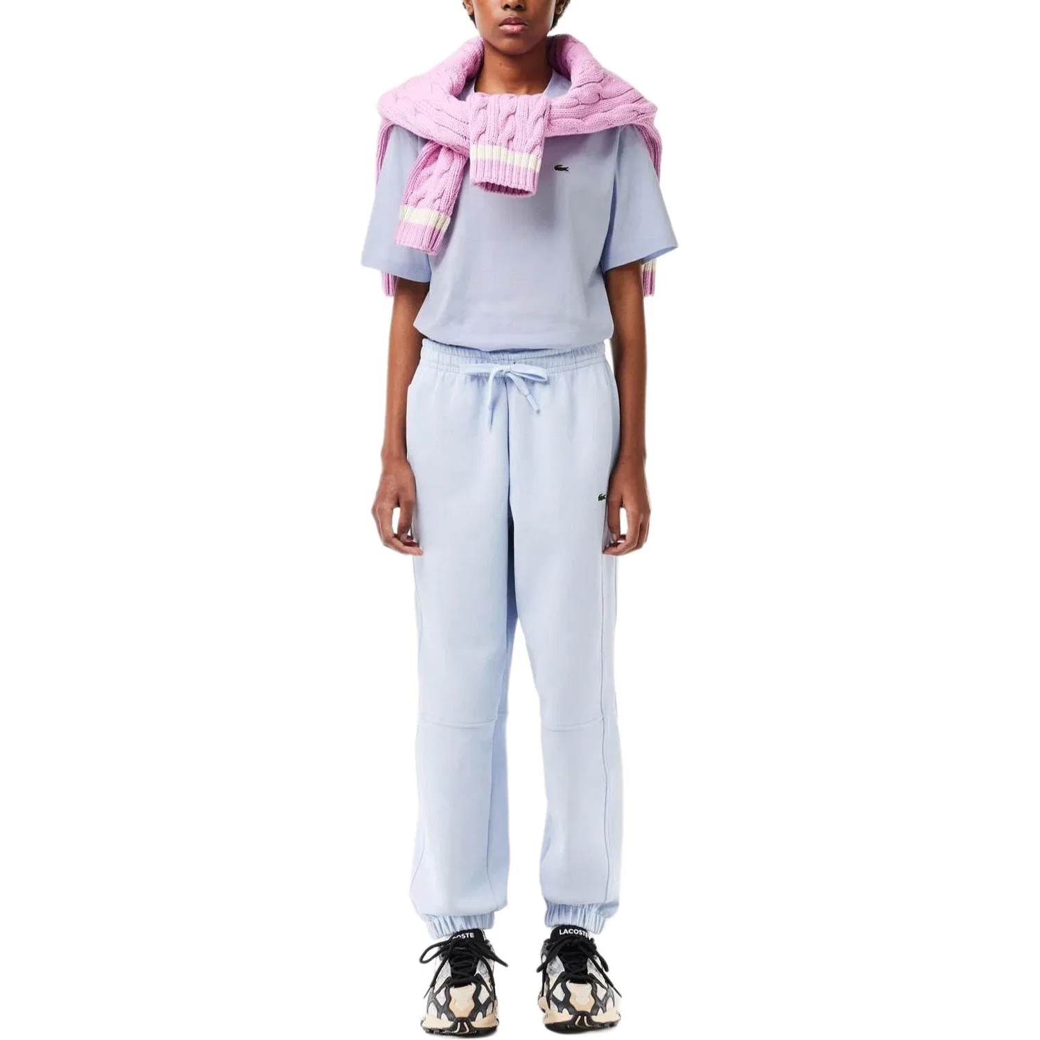 Футболка LACOSTE с вышитым крокодилом, Light Blue — фото 3