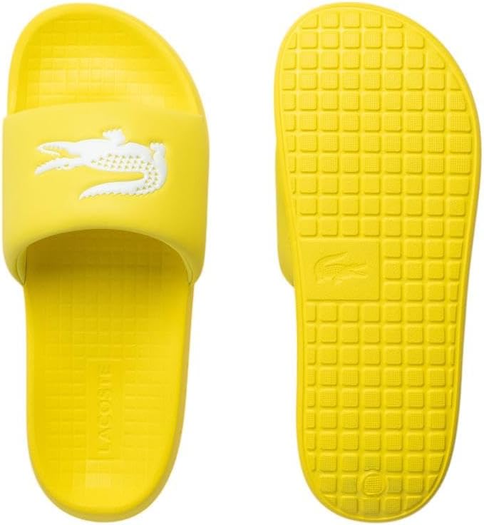 Lacoste мужские сандалии Serve Slide 1.0, Yellow & White Croc — фото 4