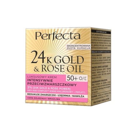 

Роскошный крем против морщин Gold & Rose для дня и ночи 50+ 50 мл Perfecta