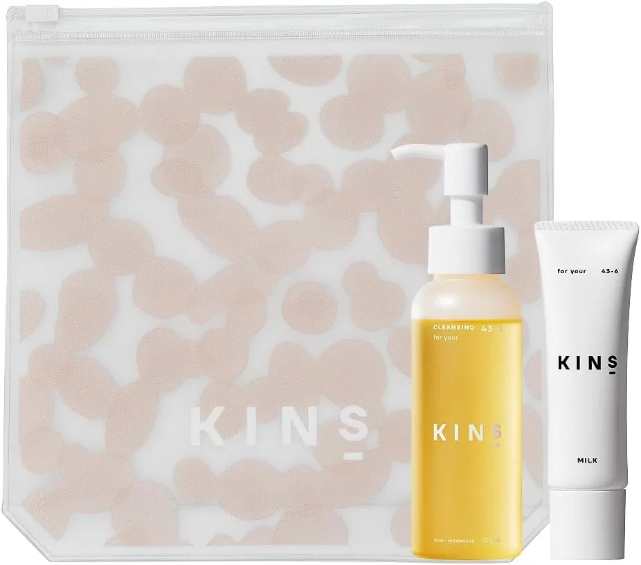 Набор Kins — Для снятия макияжа Cleansing Oil Gift Set (масло + молочко + косметичка), 100 мл