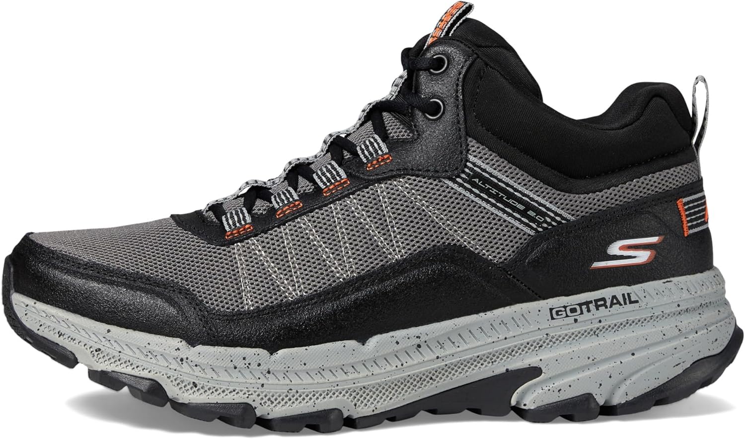Кроссовки Skechers мужские Go Run Trail Altitude 2.0 - Ridgetop Midtop, оранжевый/угольный — фото 4