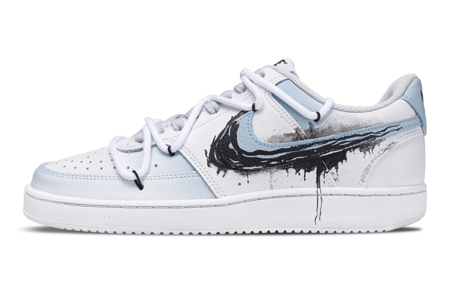 

Nike Кроссовки для скейтбординга Court Vision 1 Clear Ink Verse Abrasion Resistant Low top мужские светло-голубые