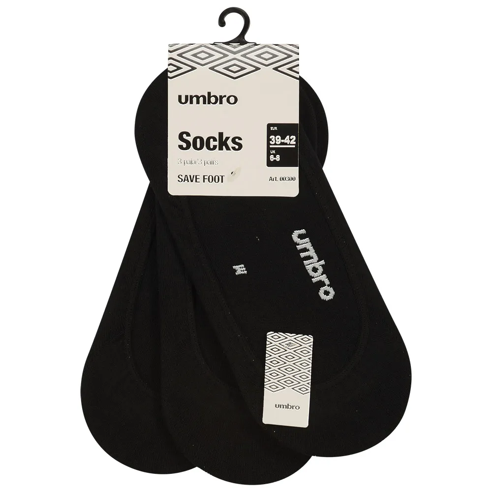 

Носки 3 шт Umbro Save Foot Mercerized, черный