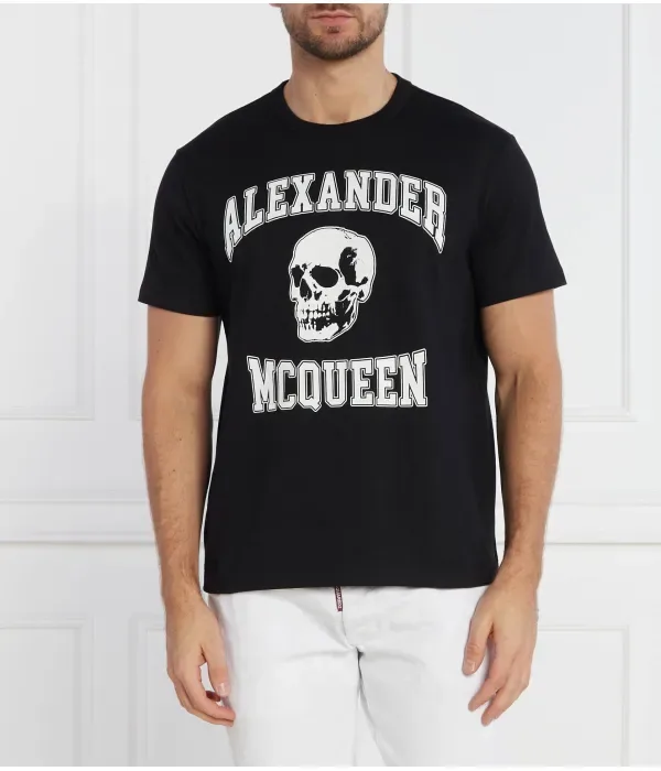 Футболка oversize fit Alexander Mcqueen, черный
