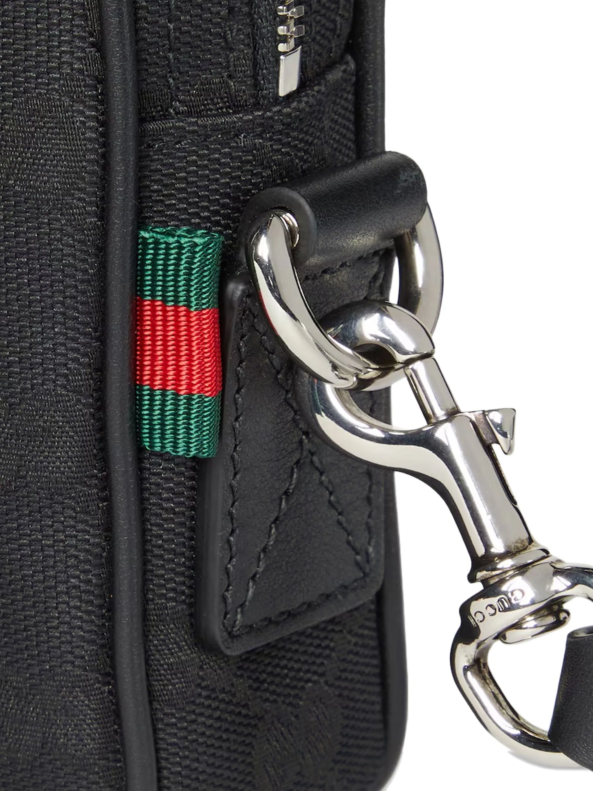 Сумка-мессенджер с монограммой GG Gucci, черный — фото 4