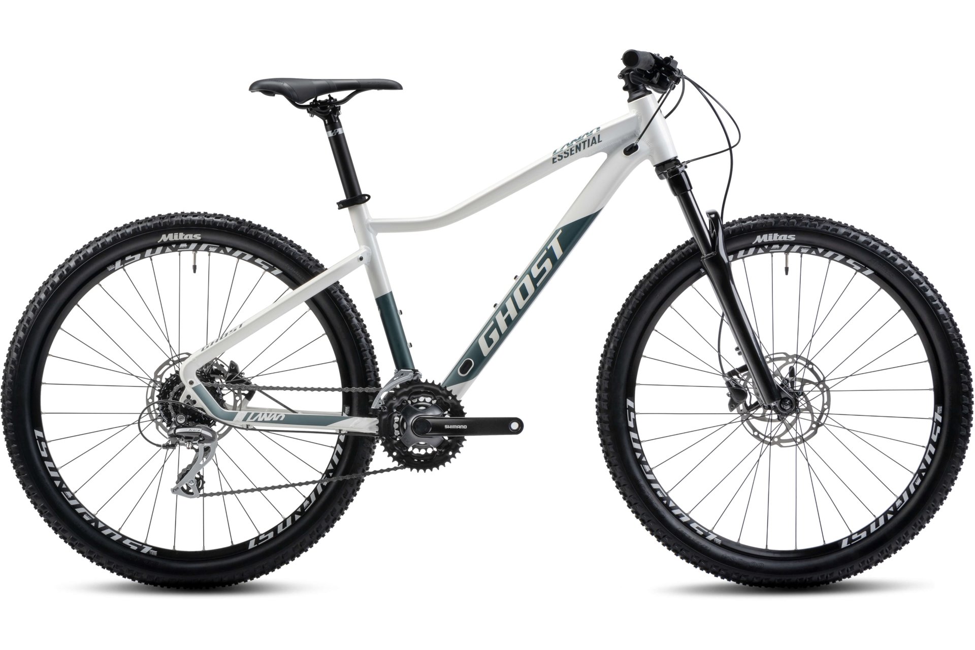 

Горный велосипед Ghost Lanao Essential 27.5 AL - 27,5 дюймов - Diamant - 2025, цвет Weiß|pearl white/metallic green bay - glossy/matt