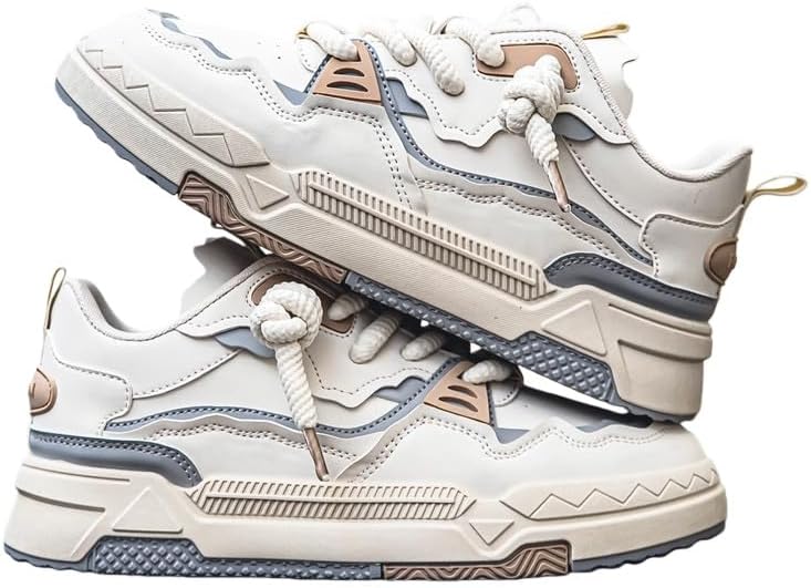 

Мужские массивные кроссовки для скейтборда, прогулок, с сетчатым дышащим верхом, летние и осенние, удобные, повседневные, спортивные, на массивной подошве, для тренировок, нескользящие, легкие, размеры 7-9.5 Generic, бежевый