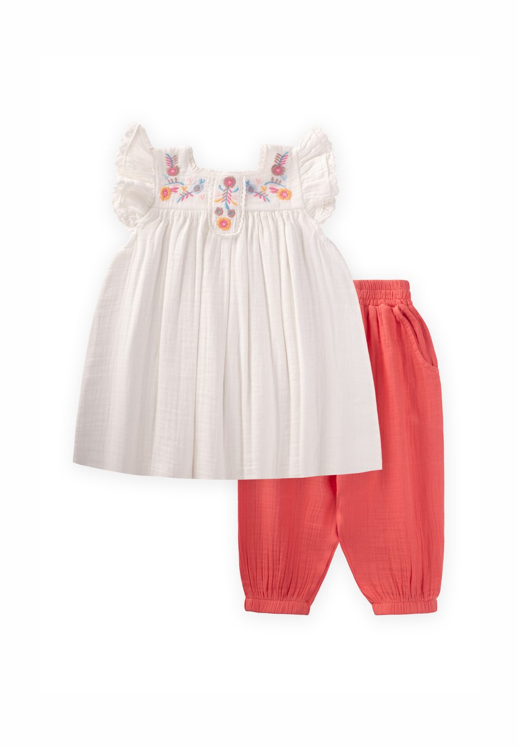 

Блуза EMBROIDERED SET Cigit, слоновая кость