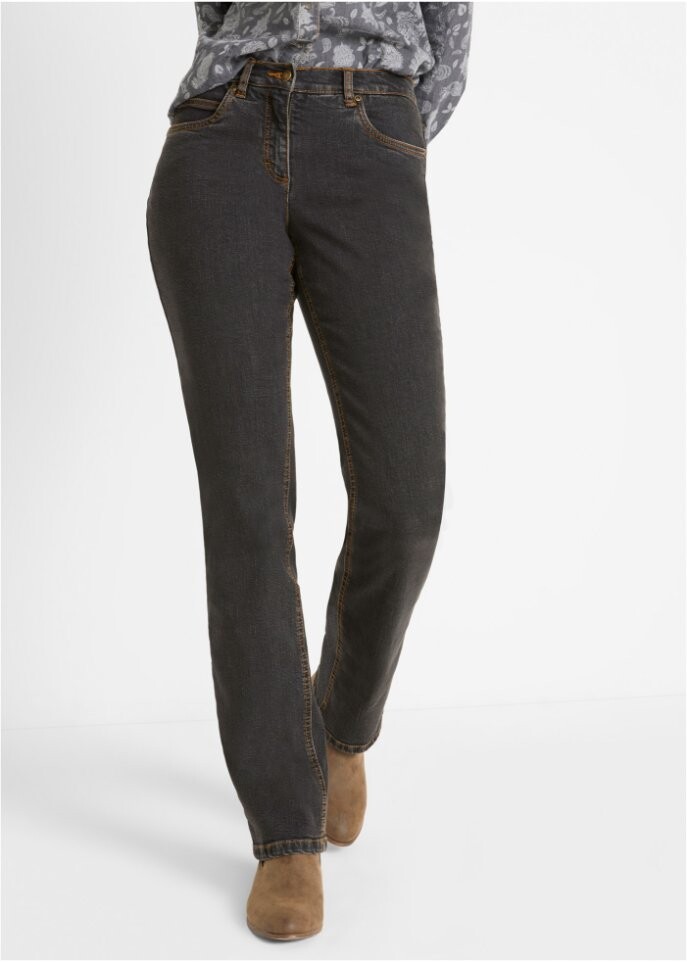Прямые эластичные джинсы-бестселлер John Baner Jeanswear, черный — фото 3