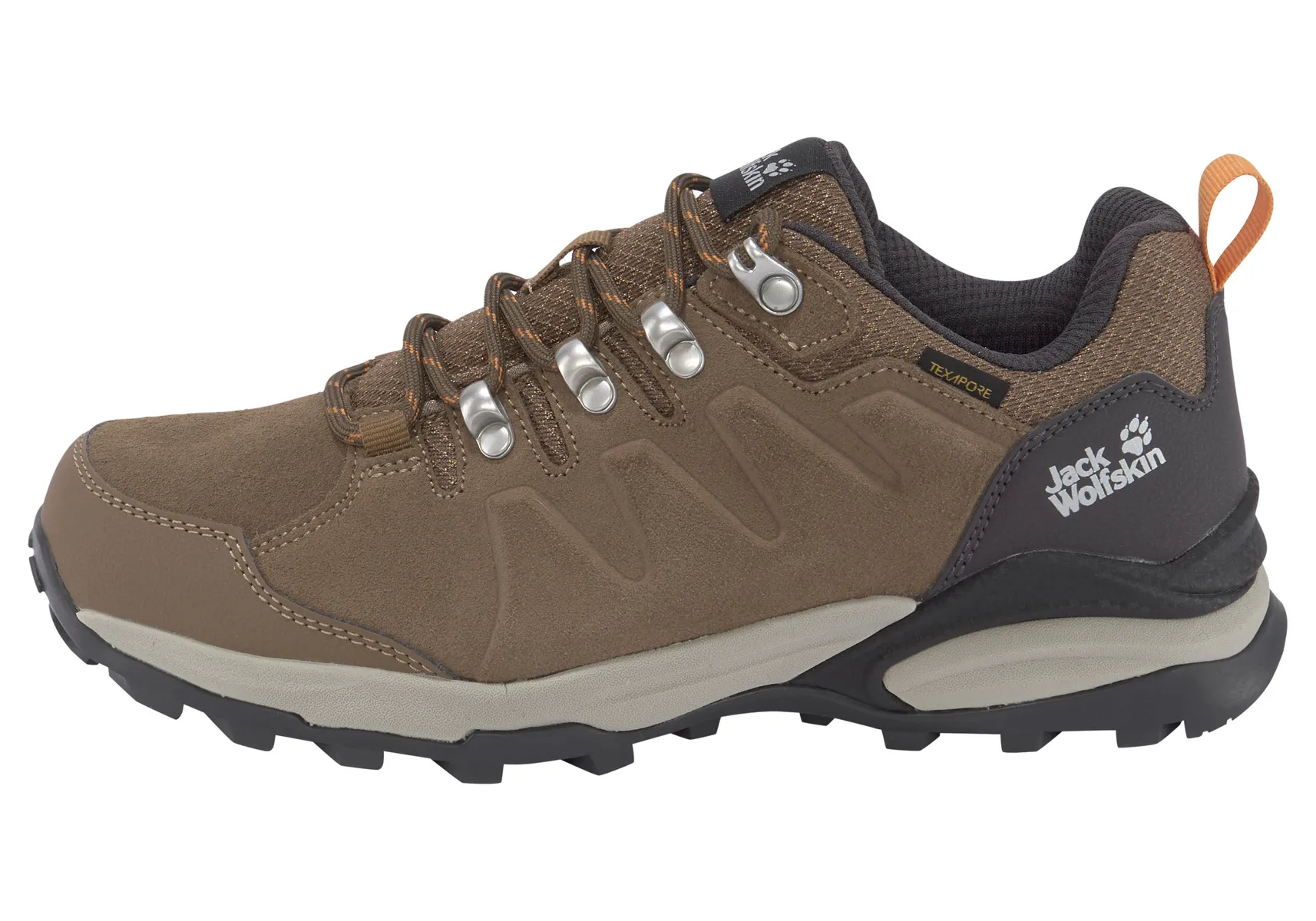 Кроссовки Jack Wolfskin "REFUGIO TEXAPORE LOW W", водонепроницаемые, коричневый — фото 2