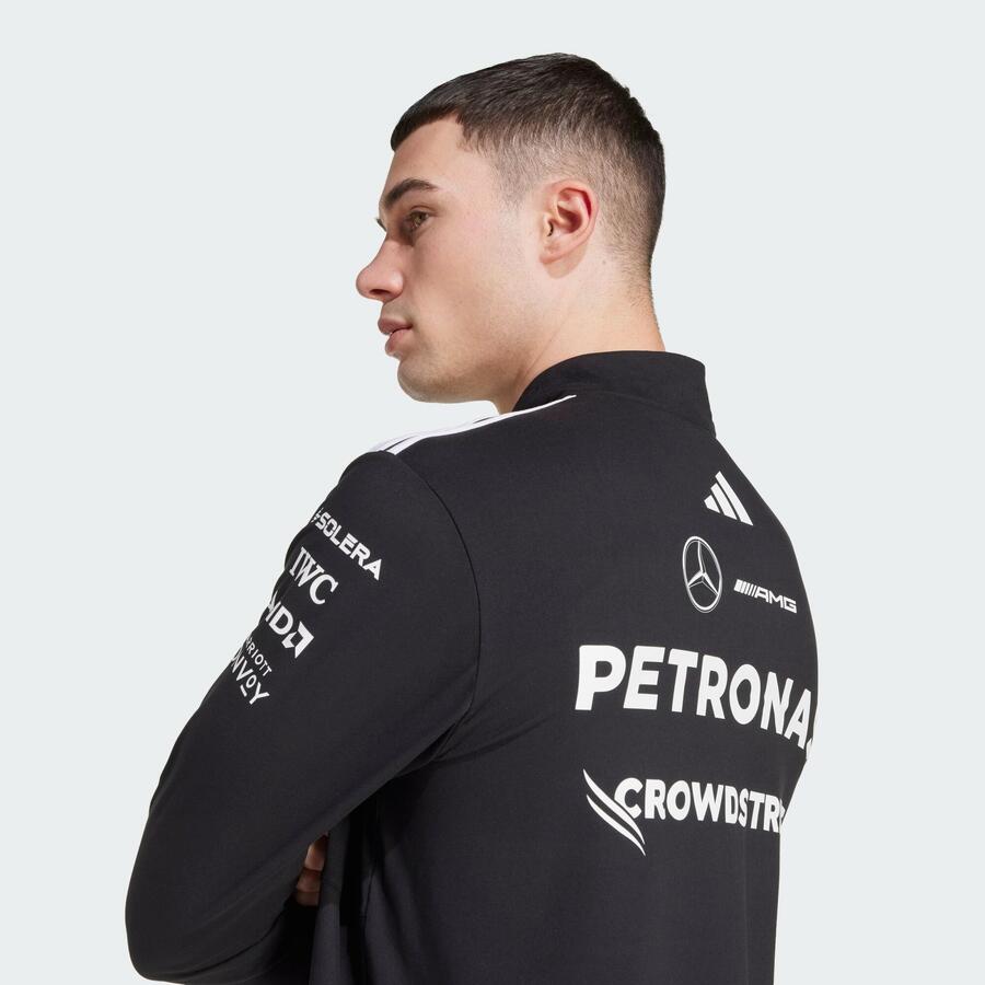 ADIDAS Футболка-тройка MERCEDES - AMG PETRONAS FORMULA 1 TEAM на молнии — фото 4