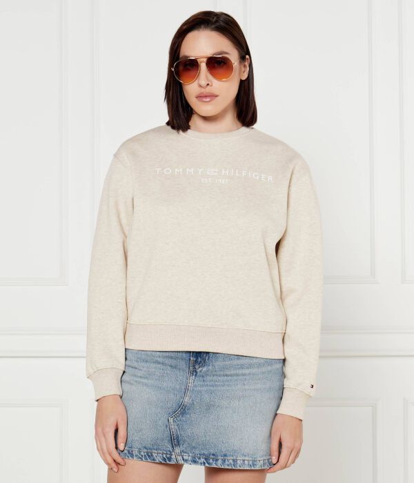 

Свитшот женский Tommy Hilfiger с логотипом бренда, бежевый