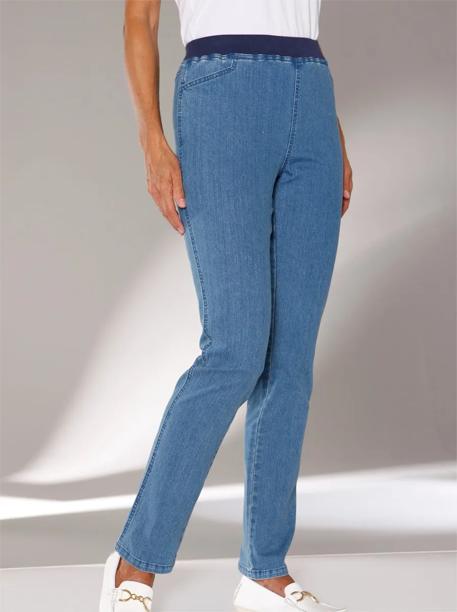 

Джинсы стрейч Classic Basics (1 шт.), цвет Blue-Bleached