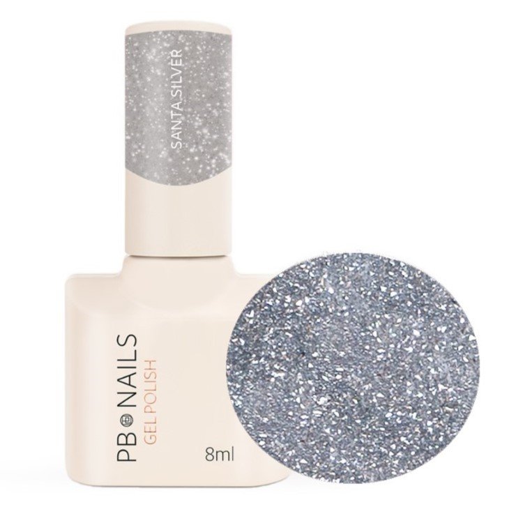 

PB NAILS Hybrid Varnish SANTA SILVER - 8 мл