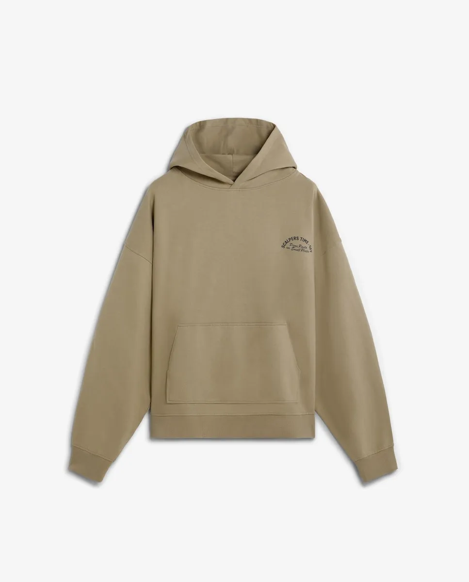 

Мужская толстовка с регулируемым капюшоном и карманом-кенгуру Scalpers, песочный