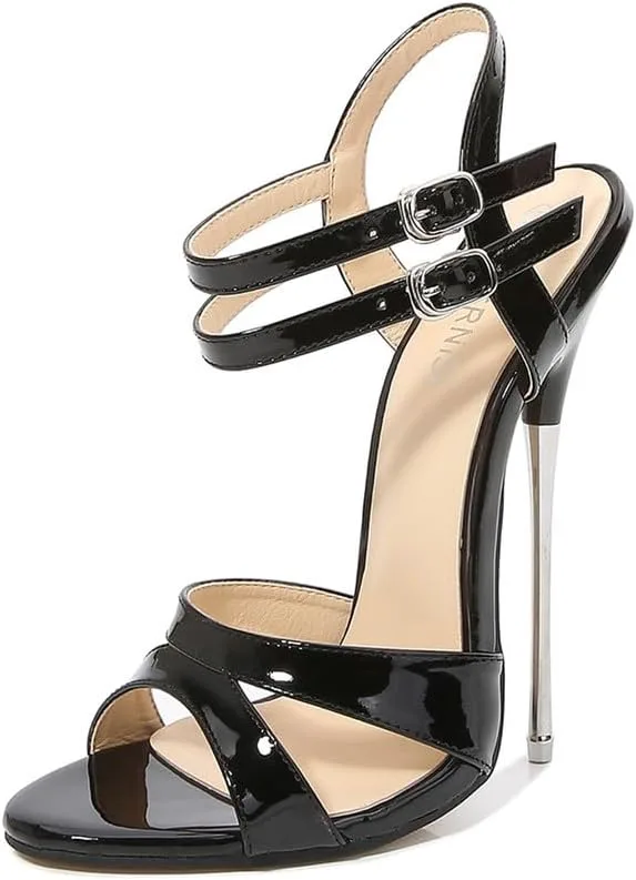 

F&A LOVING Унисекс мужские сандалии Фетиш на каблуках Кроссдрессер на каблуках драг-квин, черный