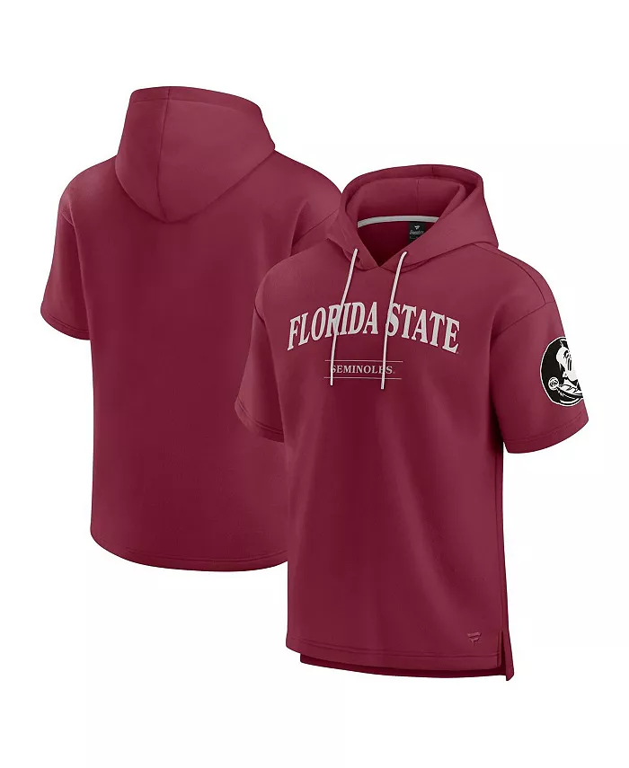 

Мужская гранатовая толстовка с капюшоном Florida State Seminoles Ready с короткими рукавами Fanatics