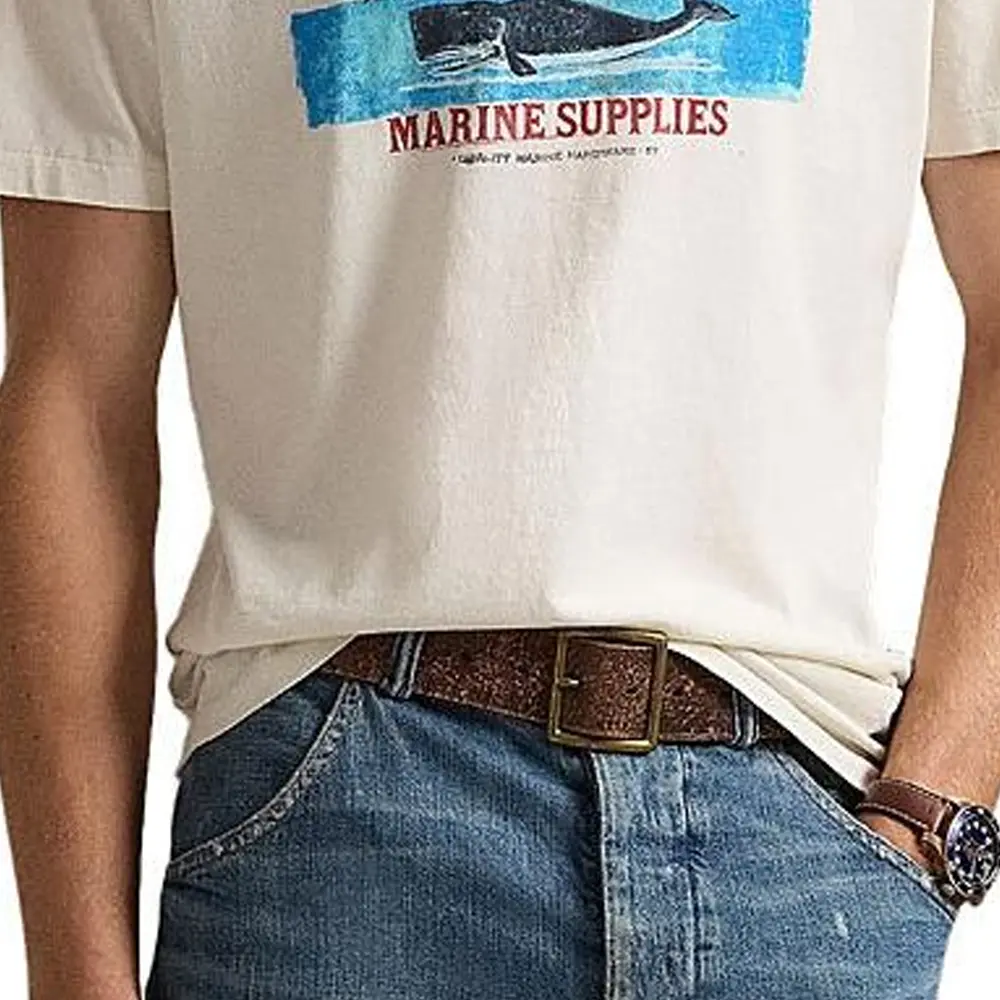 Графическая футболка с принтом Crewneck Polo Ralph Lauren, белый — фото 3