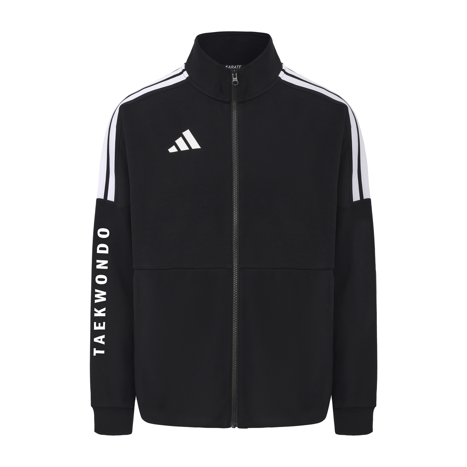 Повседневная спортивная одежда унисекс Adidas, set (черный белый stand collar top+черный белый straight fit pants) — фото 3