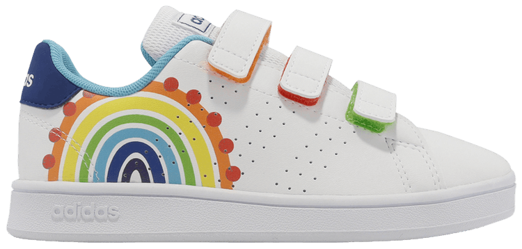 

Кроссовки adidas Advantage Court Hook & Loop J 'Rainbow', белый