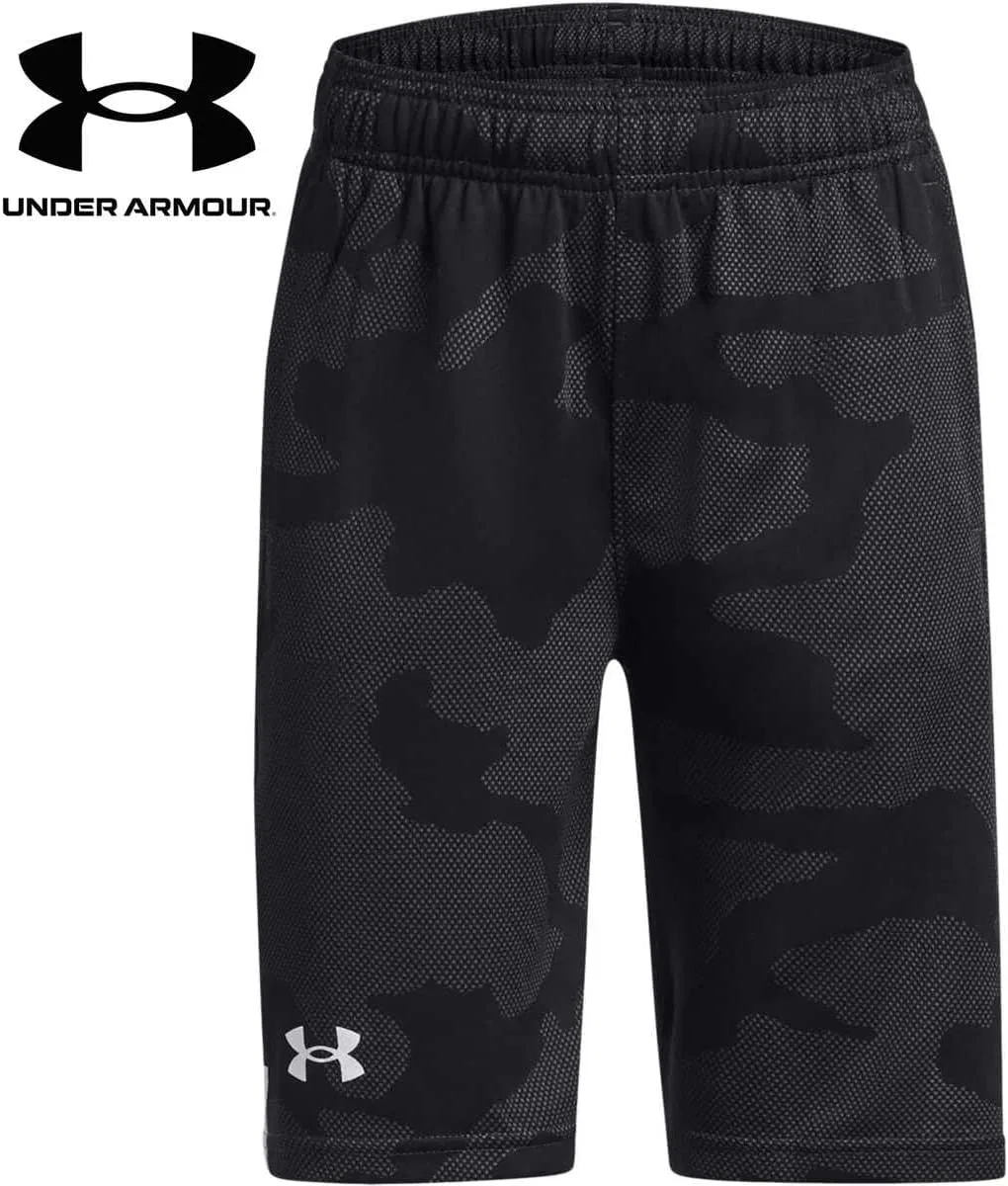 Шорты Under Armour, цвет Jacquard Digital Camo Black/White 001, размерная линейка YMD — фото 3