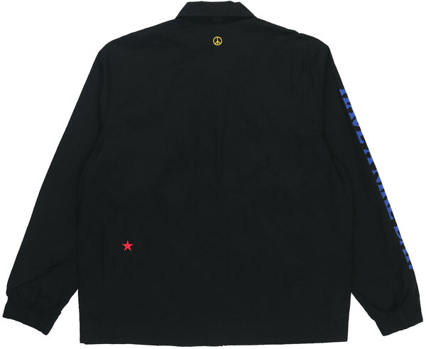 Куртка Men's Nike SS22 Retro Embroidered Daisy Long Sleeves Jacket Autumn Black, мультиколор — фото 2