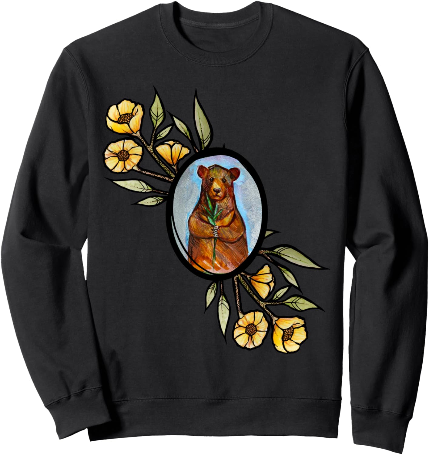 

Милая летняя толстовка с изображением бурого медведя 2026 Snugg, черный