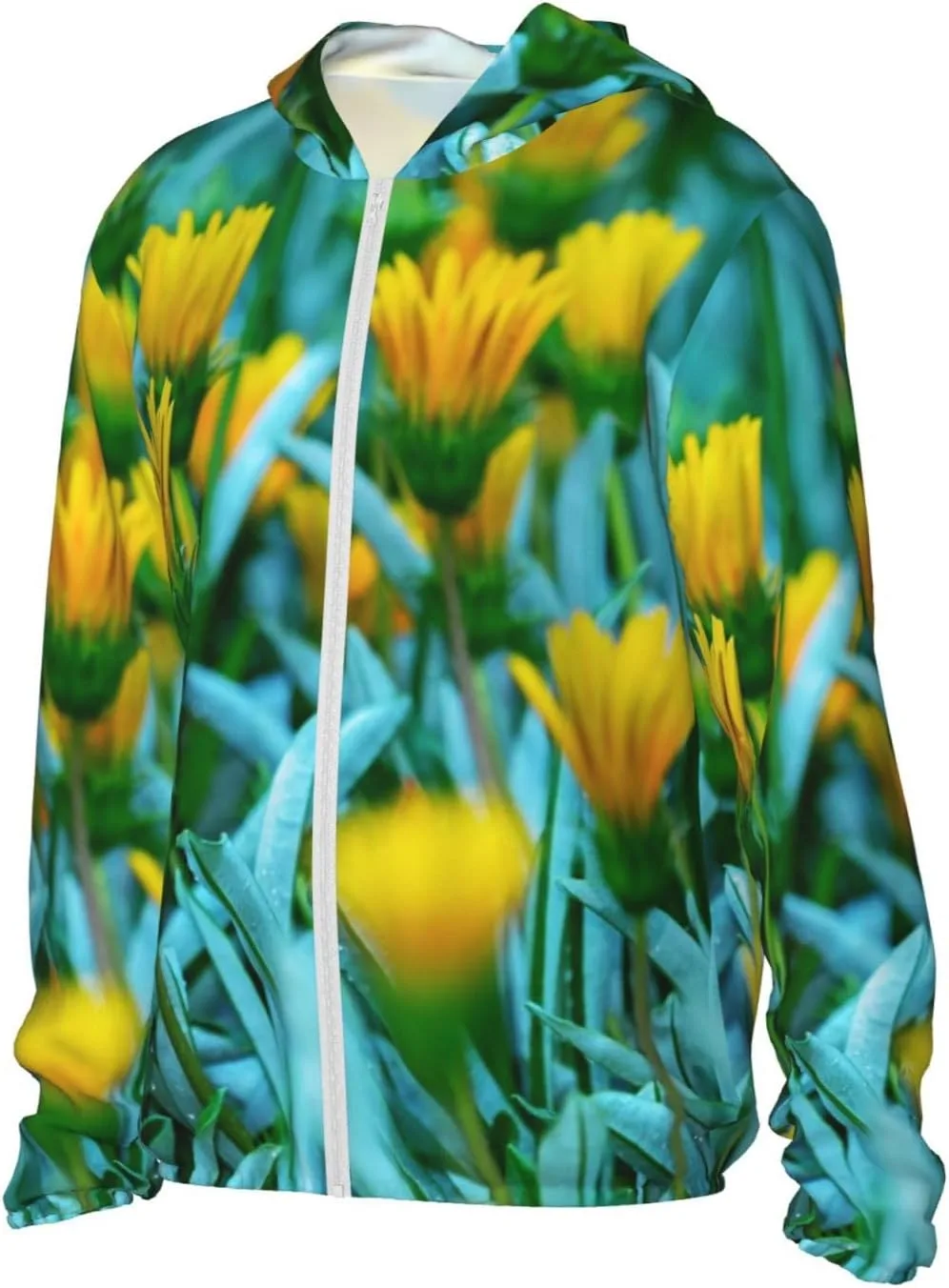 Толстовка с защитой от солнца Flower Blossom, с длинным рукавом, легкая, спортивная, на молнии — фото 3
