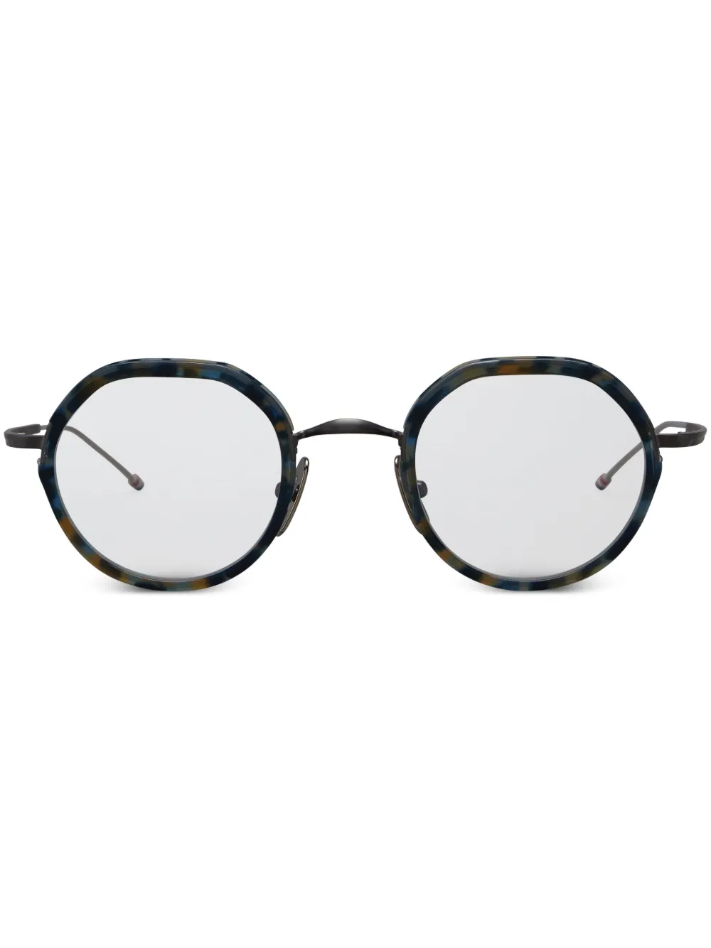 

Очки в круглой оправе черепаховой расцветки Thom Browne Eyewear, синий