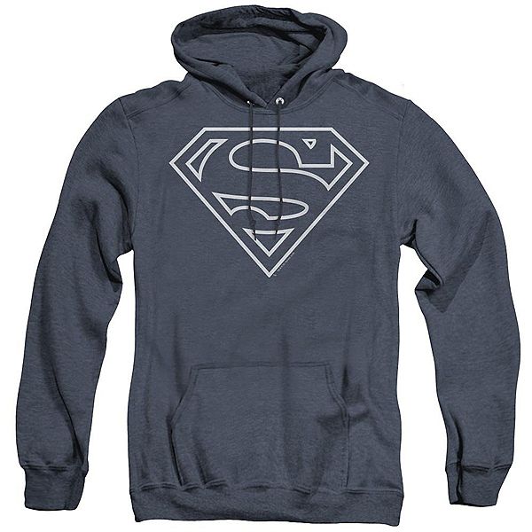 

Толстовка с капюшоном Superman navy & white shield adult heather Licensed Character, Белый, Толстовка с капюшоном Superman navy & white shield adult heather Licensed Character