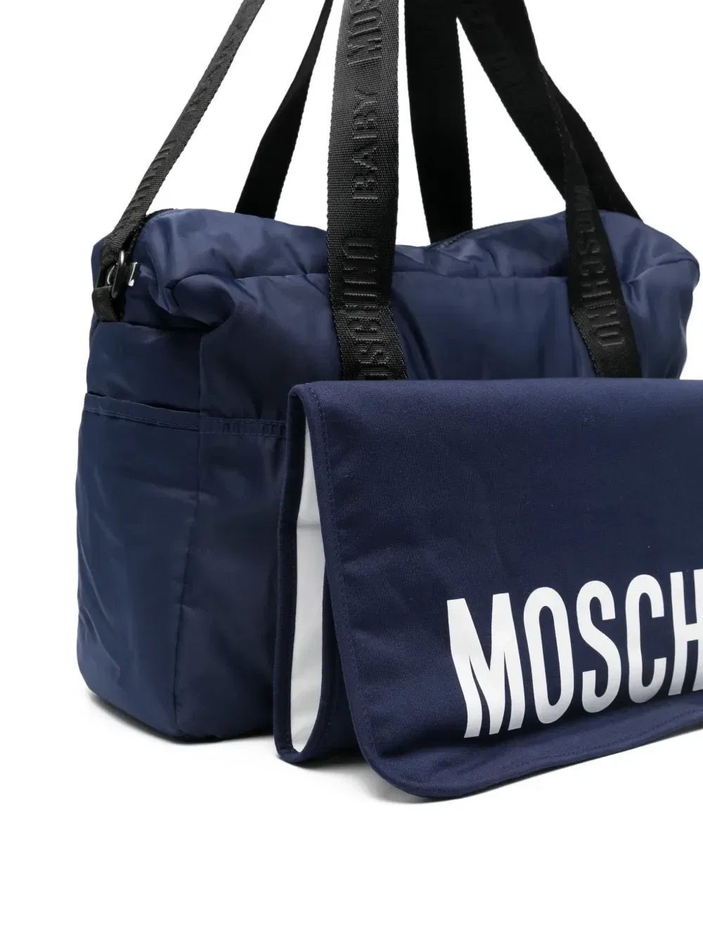 Пеленальная сумка с логотипом Moschino Kids, синий — фото 3