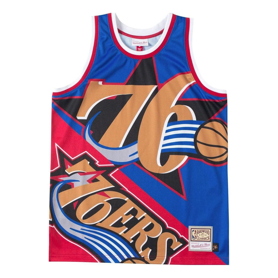 

Джерси Mitchell & Ness x NBA Big Face Fashion Tank 5.0 'Philadelphia 76ers', синий