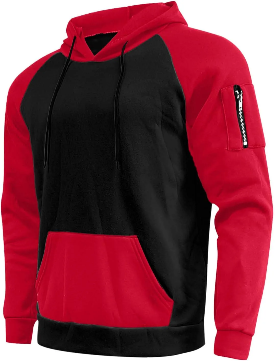 

Мужской худи Casual Patchwork с капюшоном на шнурке PETCDIM