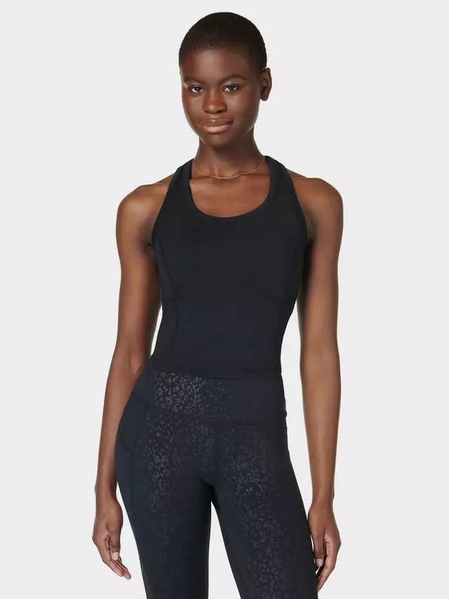 

Топ Sweaty Betty All Day Cropped Tank, черный