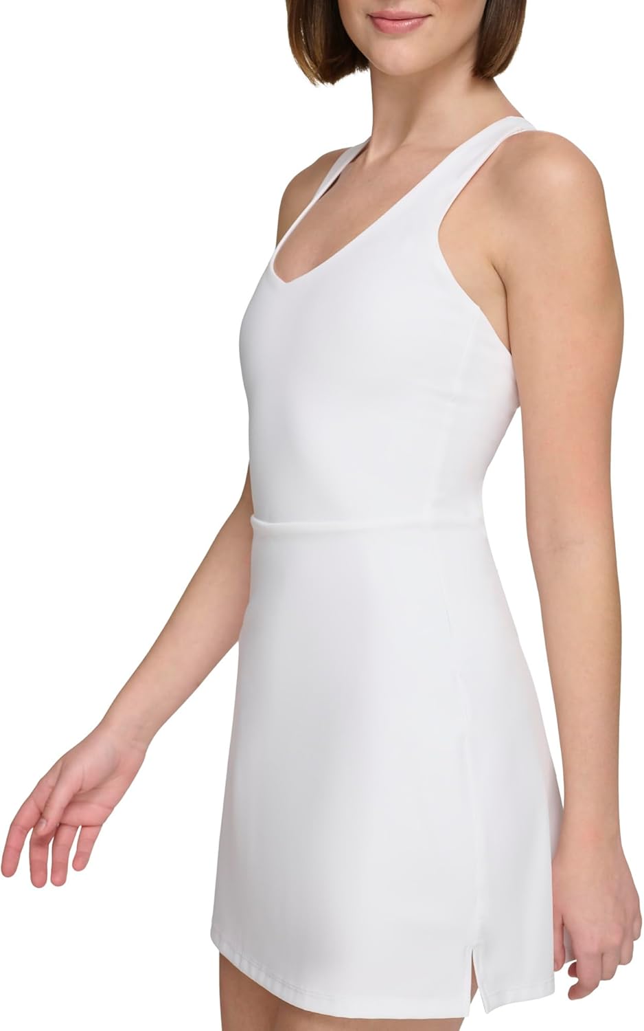 Женские спортивные теннисные платья Calvin Klein Performance с юбкой-шортами, White — фото 3