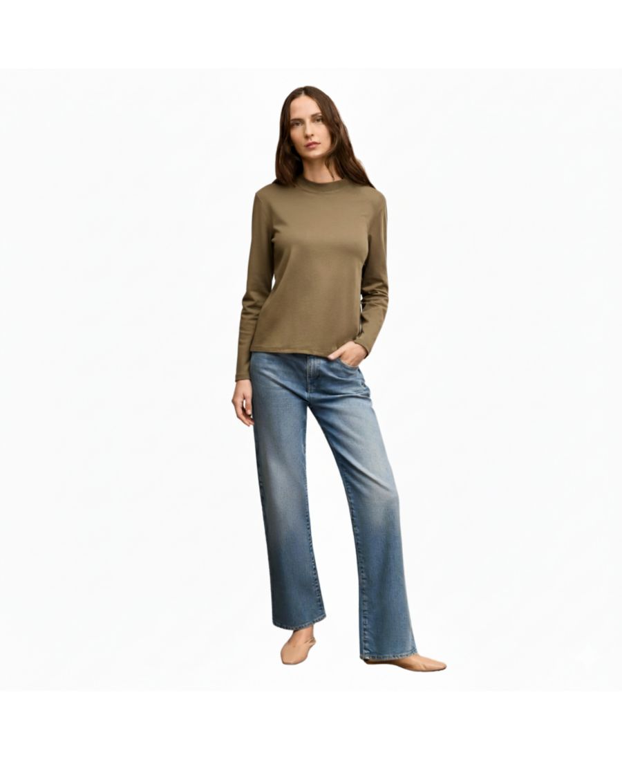 

Женская футболка с длинными рукавами Raquel - из органического хлопка пима MMLaFleur, Caraway