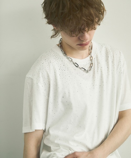 

Футболка с коротким рукавом, декорированная стразами Shoowtime, белый