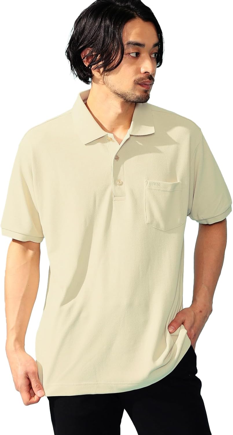 

Мужская стильная рубашка-поло Edwin ET6104, с коротким рукавом, бежевый