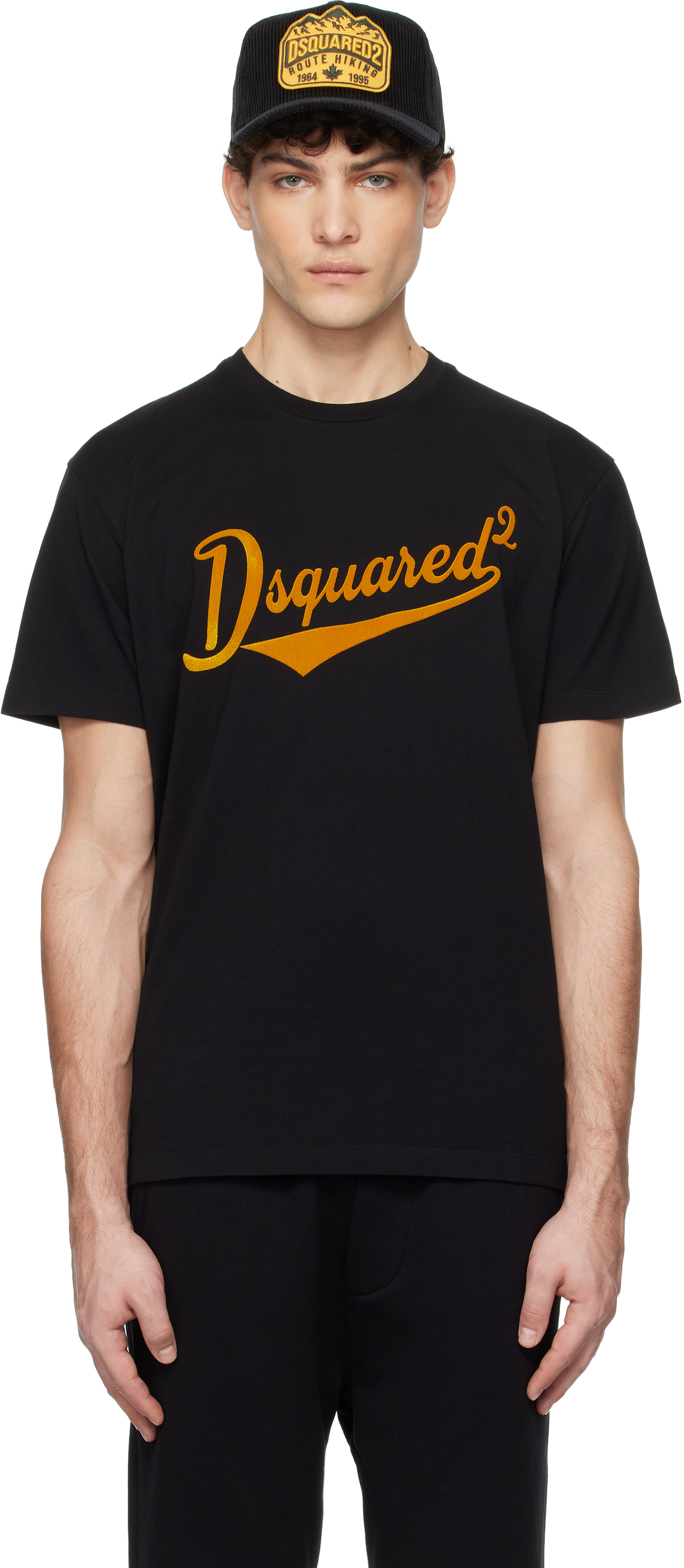 

Футболка Cool Fit Velvet с логотипом Dsquared2, черный