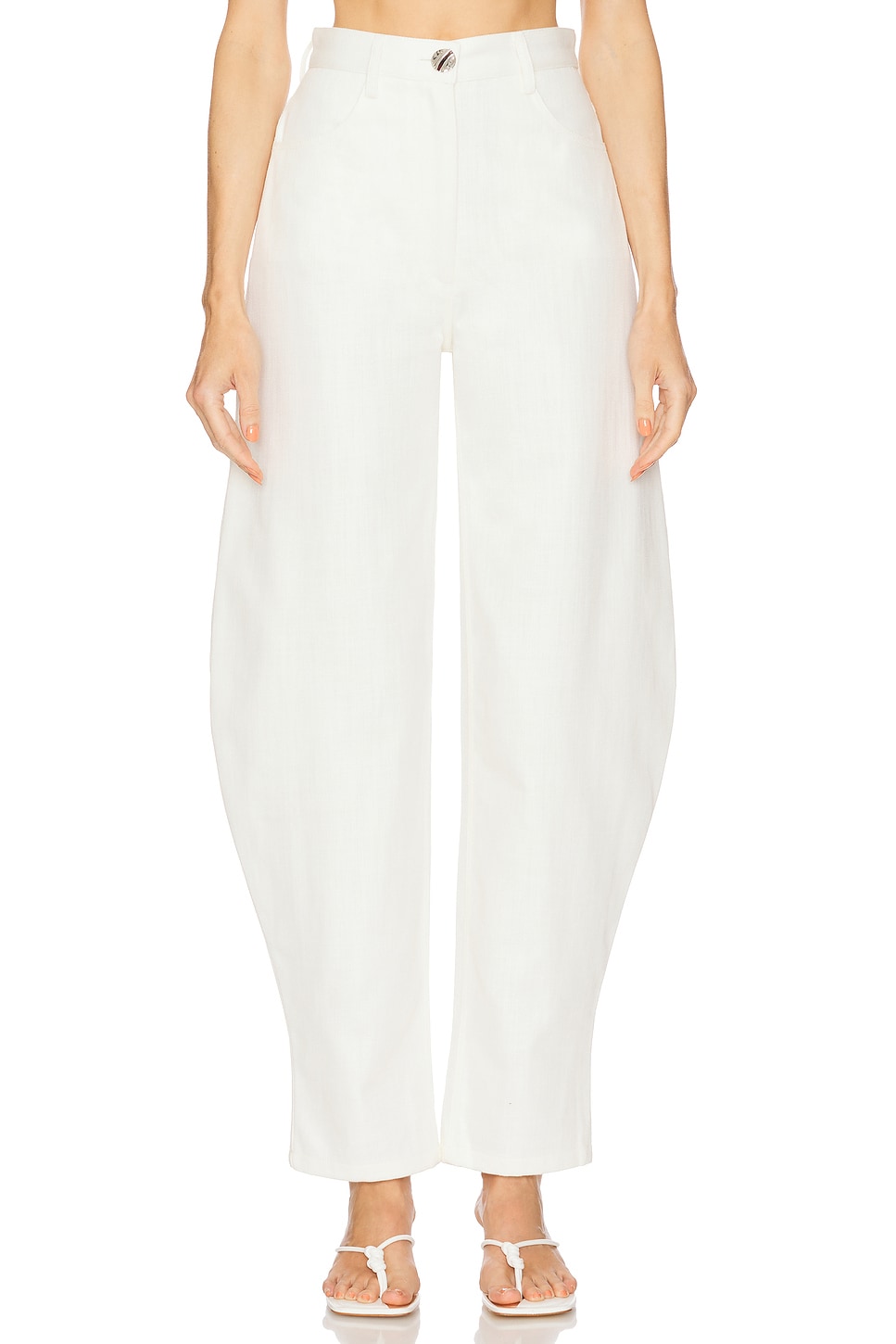 

Джинсы с высокой талией Matthew Bruch, white denim