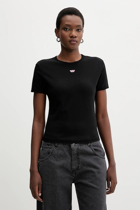 

Хлопковая футболка T-UNCUTIE-LONG-D T-SHIRT Diesel, черный