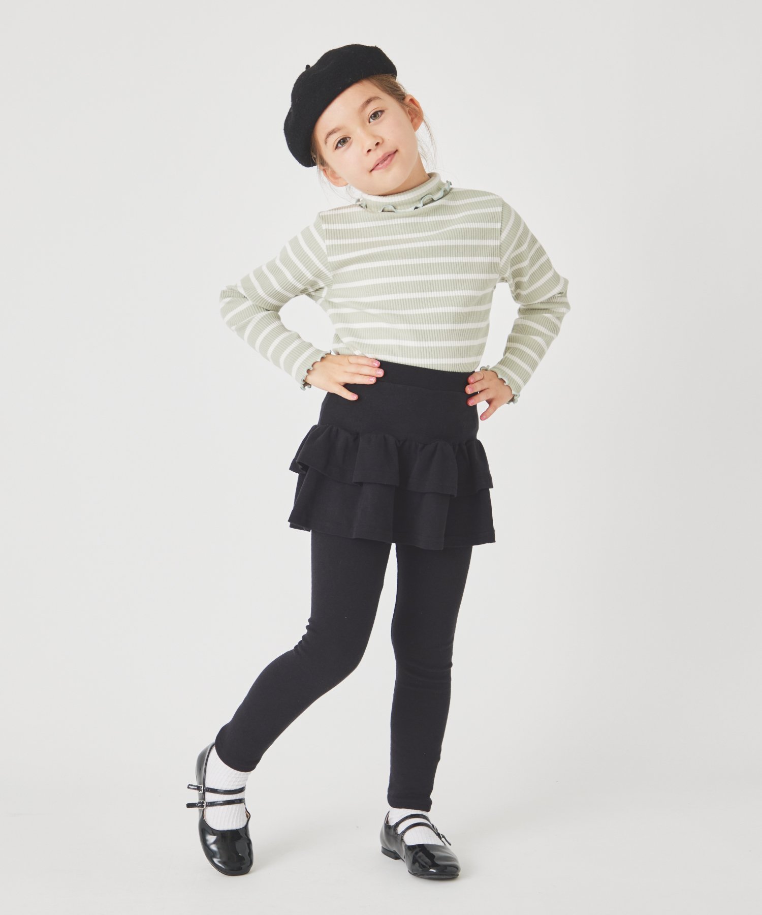 Юбка Эластичные юбки (с двухъярусными оборками) Ever Closet, Black C — фото 2