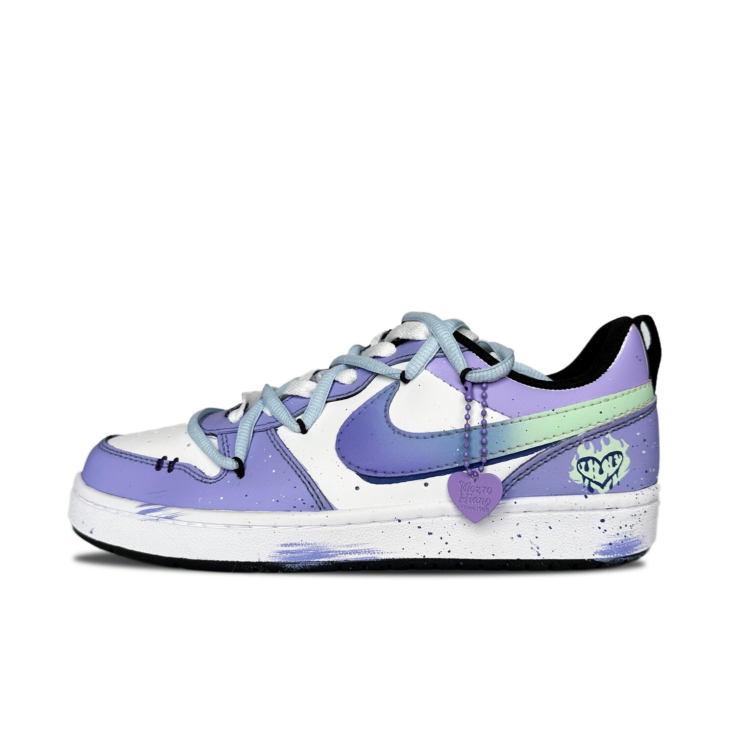 

Кроссовки Nike Court Borough 2 Skateboarding Shoes Women's Low-top Purple/green/white, фиолетовый