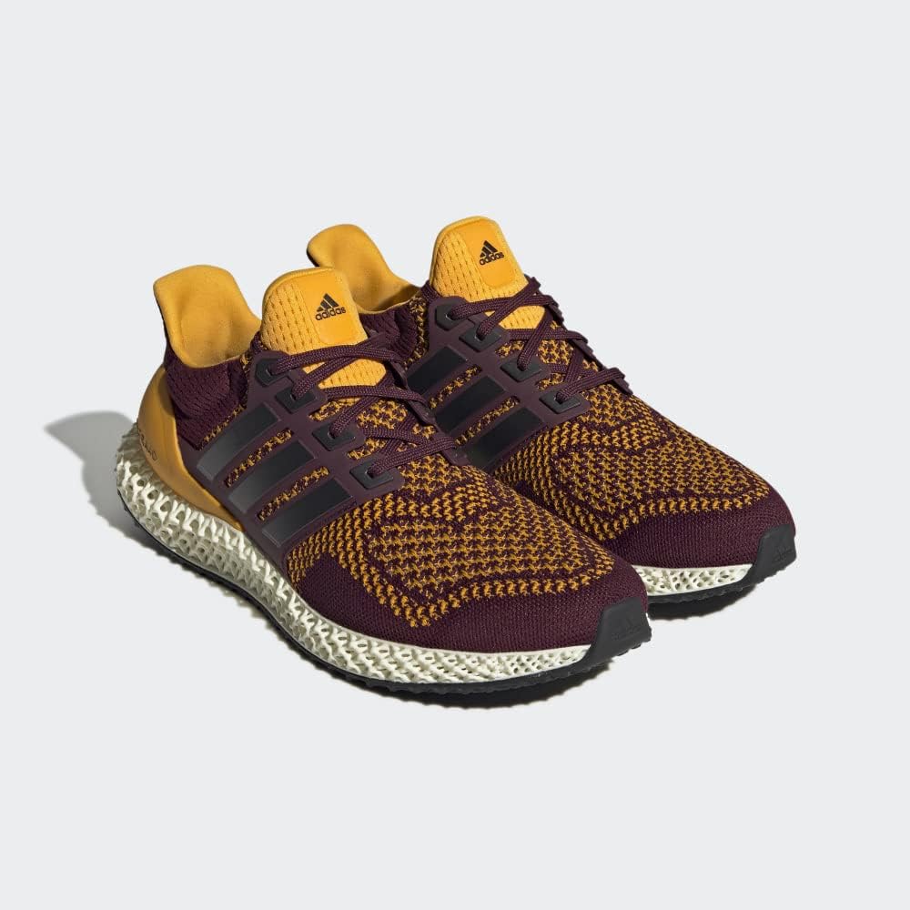 Кроссовки adidas Ultra 4D для взрослых унисекс, черный/золотой/бордовый — фото 4