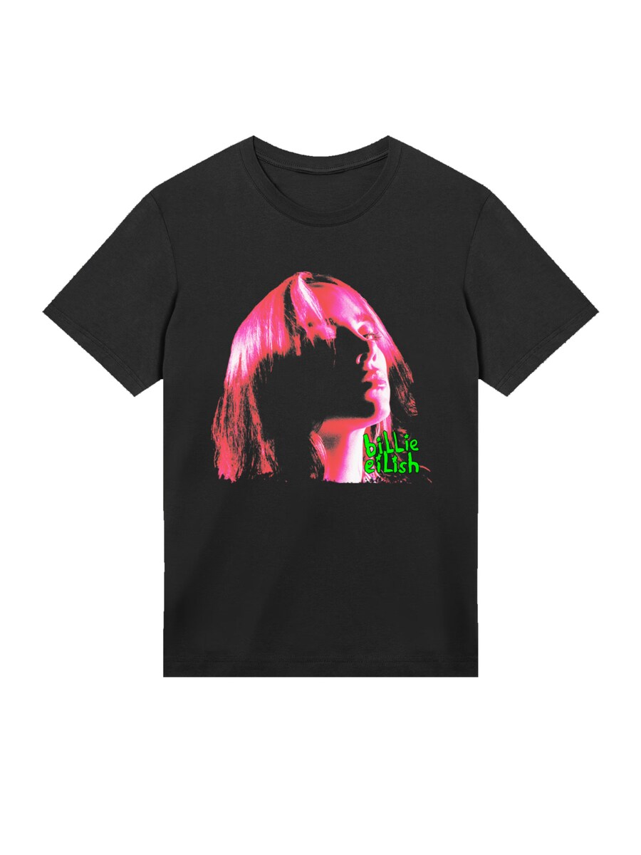 

Рубашка F4NT4STIC Billie Eilish Iconic Pop Music Art Print for Fans, черный