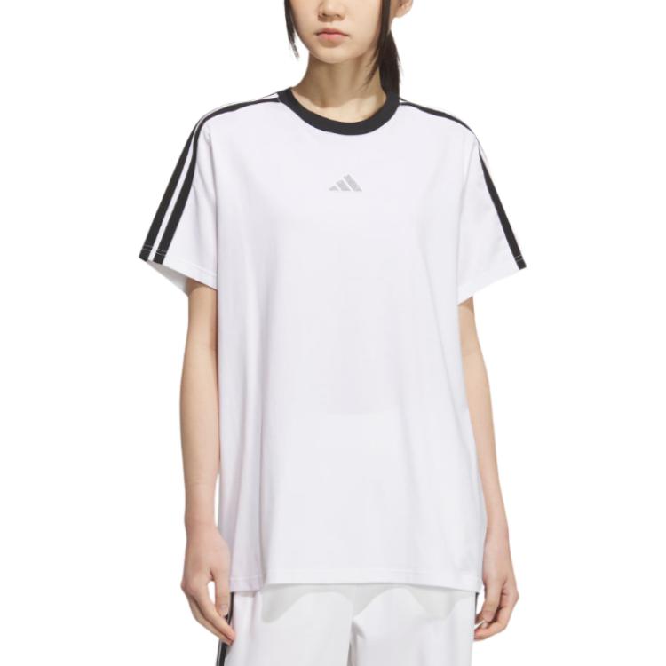 Футболка Boyfriend с рукавом дроп-шоулдер женская Adidas, белый — фото 2