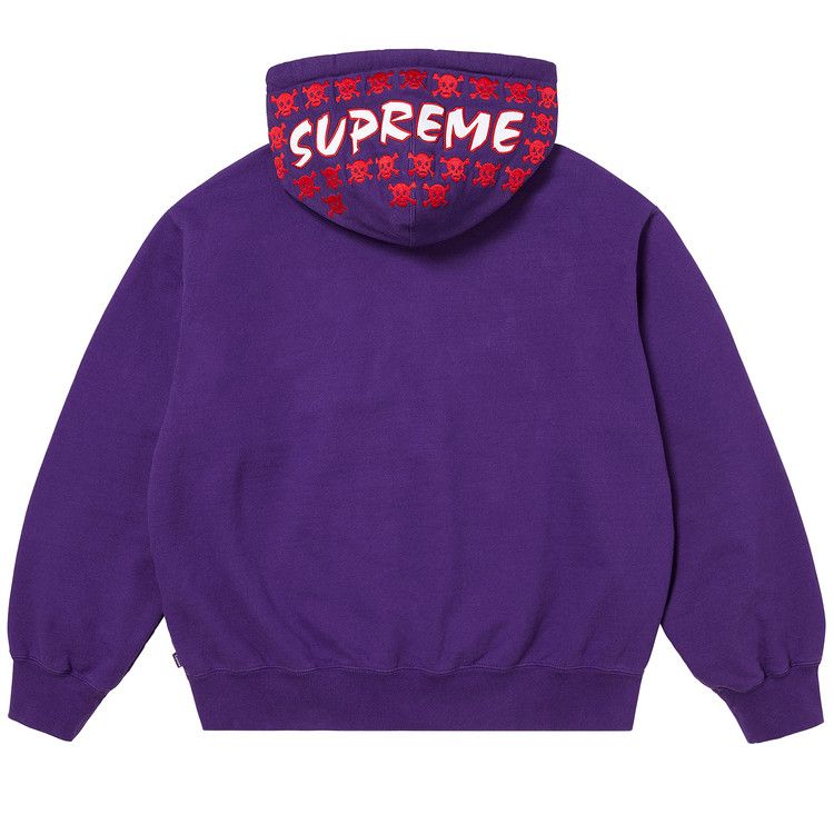 Толстовка Supreme League Champs Zip Up Hooded Sweatshirt, Purple — фото 2