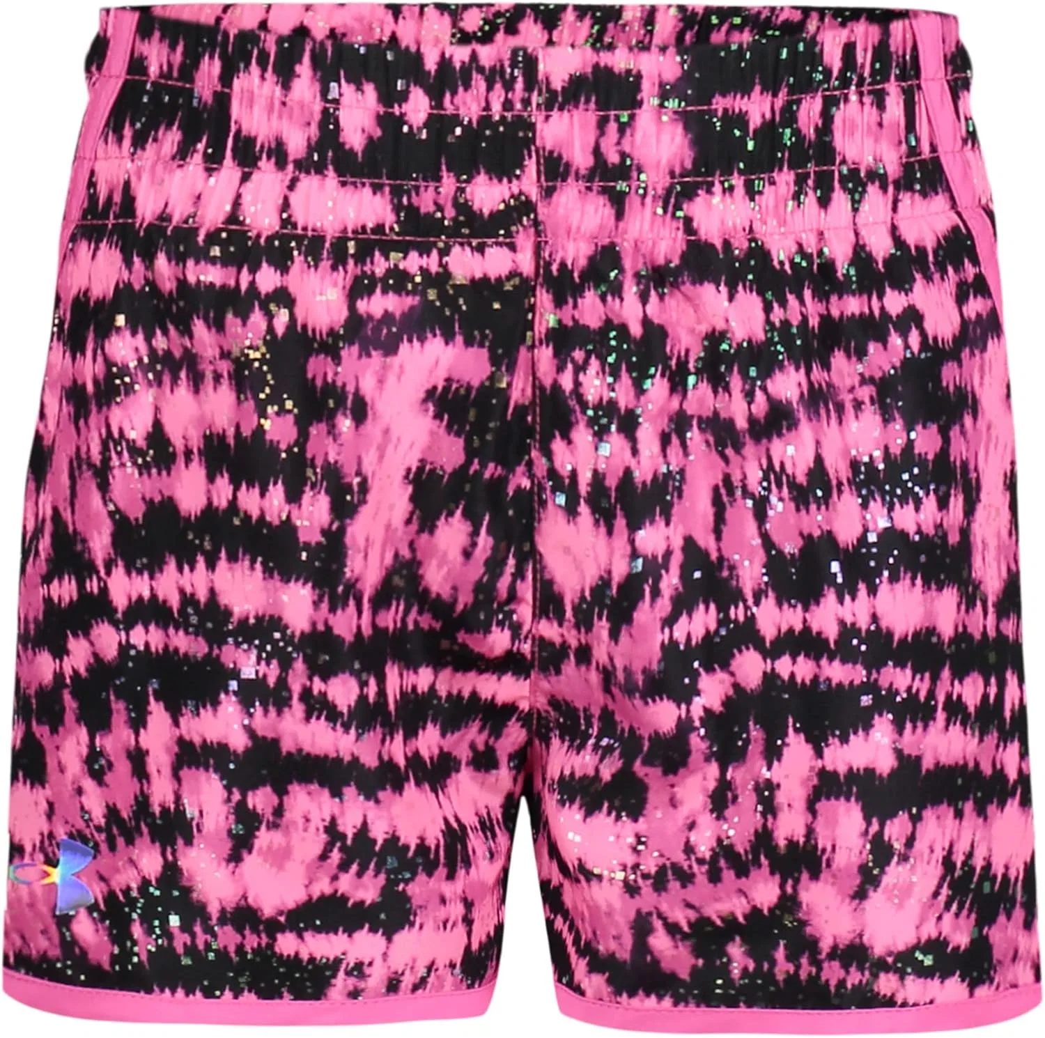 Шорты Under Armour Girls Fly By Short, эластичный пояс, логотип, легкий материал, Fluo Pink Print